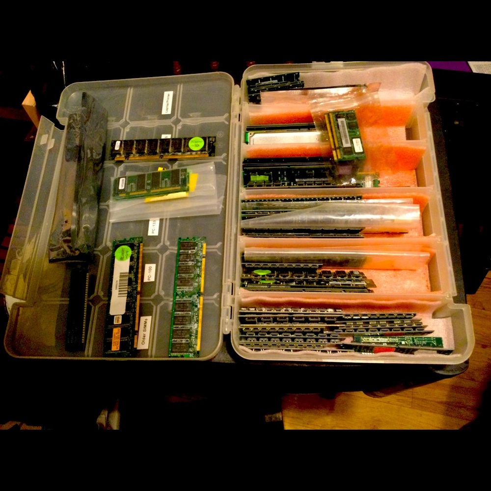 Box of computer mother boards